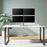 Manhattan 461566 Monitor-tafelbeugel 4-voudig 33,0 cm (13) - 81,3 cm (32) Zwart In hoogte verstelbaar, Kantelbaar, Zwenkbaar - thumbnail