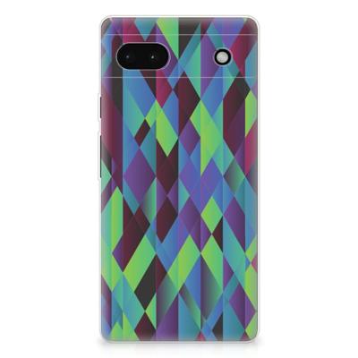 Google Pixel 6A | TPU Hoesje | Abstract Green Blue Google Pixel 6A | TPU Hoesje | Abstract Green Blue