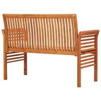 Tuinbank met kussen 2-zits 120 cm massief acaciahout - thumbnail