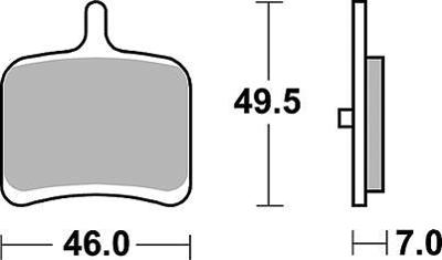 TRW -lucas remblok "mcb 811" brake pad mcb 811 sh sintered metal