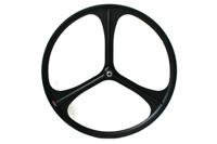 Teny Rim Tri Spoke Fixed Gear Voorwiel - Zwart - thumbnail