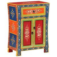 Dressoir handgeschilderd 54x30x74 cm massief mangohout - thumbnail
