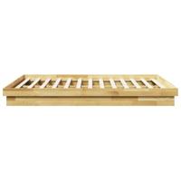 Bedframe zonder matras 140x190 cm massief hout eiken - thumbnail
