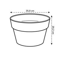 Elho schaal loft urban D35cm antraciet - thumbnail