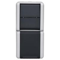 Jung 876W Wandcontactdoos Opbouwbehuizing 2-voudig Grijs 1 stuk(s) - thumbnail