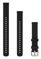 Garmin Lily® 2-band, zwart siliconen met crèmekleurige gouden hardware, Zwarte siliconen met crème gouden hardware, Modern - thumbnail