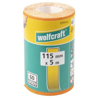 Wolfcraft 1771000 Schuurband Korrelgrootte (num) 60 (l x b) 5 m x 115 mm 1 stuk(s)