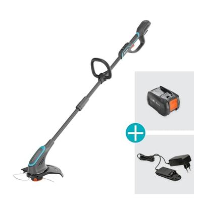 GARDENA PowerTrim 30/18V Ready-To-Use Accu-grastrimmer Accu Incl. accu 18 V 2.5 Ah Snijbreedte max.: 30 cm GARDENA PowerTrim 30/18V Ready-To-Use Accu-grastrimmer Accu Incl. accu 18 V 2.5 Ah Snijbreedte max.: 30 cm