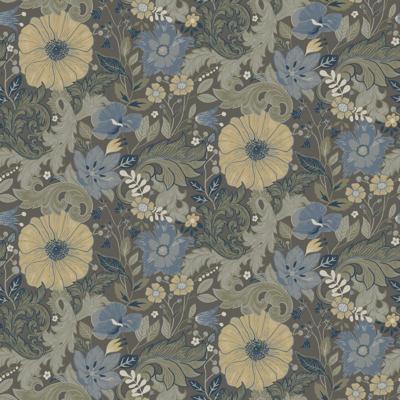 Dutch Wallcoverings Angas - Victor Black - Zwart