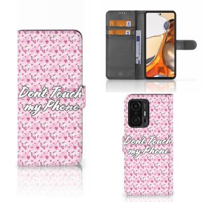Xiaomi 11T | 11T Pro Portemonnee Hoesje Flowers Pink DTMP Xiaomi 11T | 11T Pro Portemonnee Hoesje Flowers Pink DTMP