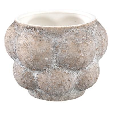 PTMD bloempot fareeda m grijs 18 cm | 6 stuks