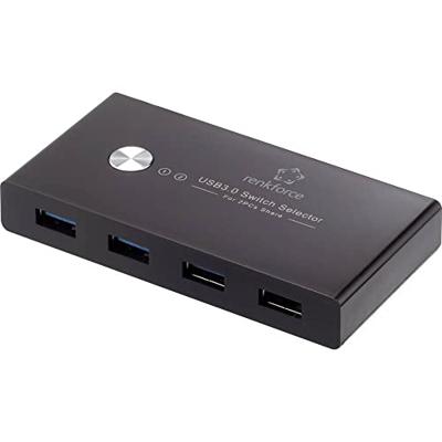 Renkforce RF-SHB-200 4 poorten USB 3.2 Gen 1-schakelaar + hub (USB 3.0) Zwart Renkforce RF-SHB-200 4 poorten USB 3.2 Gen 1-schakelaar + hub (USB 3.0) Zwart