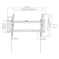 VALUE TV muurbeugel, 47 mm afstand tot de muur , kantelbaar, <203,2cm/80, <75kg - thumbnail