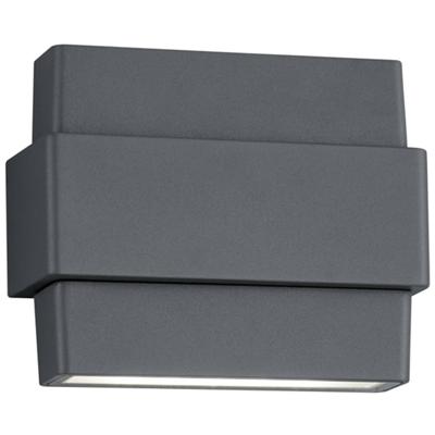 LED Tuinverlichting - Wandlamp Buitenlamp - Trion Padony Up and Down - 9W - Warm Wit 3000K - Waterdicht IP54 - Mat Antraciet - Aluminium