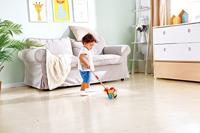 Hape lilly vogel houten duwstok met geluid - thumbnail