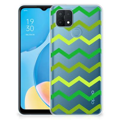 OPPO A15 | TPU bumper | Zigzag Groen