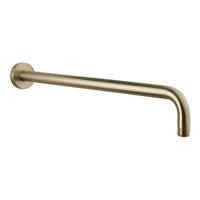 Gebogen Douche-Arm Wiesbaden Rond Muurbevestiging 45 cm Geborsteld Messing Goud - thumbnail