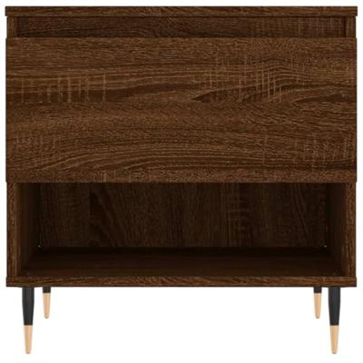 Salontafel 50x46x50 cm bewerkt hout bruin eikenkleur Salontafel 50x46x50 cm bewerkt hout bruin eikenkleur