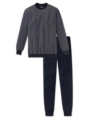 Schiesser Schiesser Pyjama Long 159620 darkblue 60/4XL