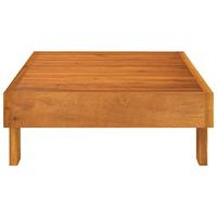 2-delige Loungeset met crèmewitte kussens acaciahout - thumbnail