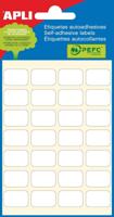 Apli witte etiketten ft 12 x 18 mm (b x h), 168 stuks, 28 per blad (2670) - thumbnail