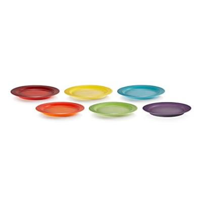 LE CREUSET - Vancouver - Ontbijtbord 22cm Regenboog 6-dlg