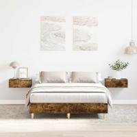 Bedframe zonder matras 120x190 cm spaanplaat gerookt eiken - thumbnail