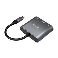 AISENS - A109-0669 Converter USB-C naar HDMI/USB-C PD/Type A USB 3.0, 3-in-1, grijs, 15 cm - thumbnail