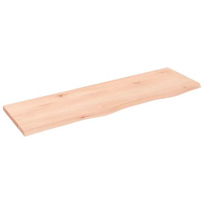 Wandschap 100x30x2 cm onbehandeld massief eikenhout