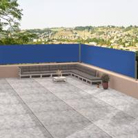 VidaXL Windscherm uittrekbaar 117x1200 cm blauw - thumbnail
