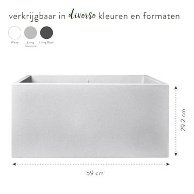 Elho vivo next plantenbak met wielen 60cm living concrete