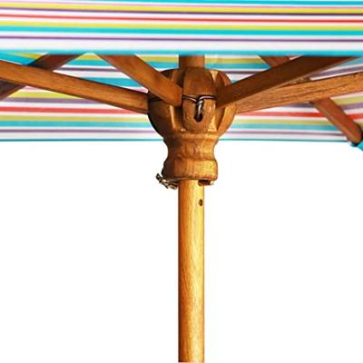 Kinderpicknicktafel met parasol 79x90x60 cm massief acaciahout - thumbnail