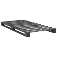 Bedframe pallet massief grenenhout grijs 90x200 cm - thumbnail