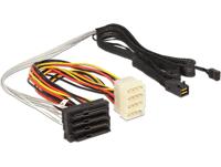 DeLOCK Mini SAS HD SFF-8643 > 4 x SAS SFF-8482 + power + Sideband adapter - thumbnail