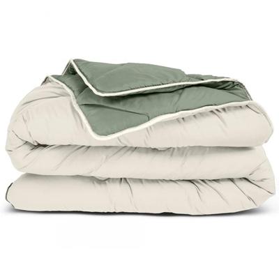 Zavelo Easy All-in-one-Dekbed Groen/Creme-2-persoons (200x200 cm)