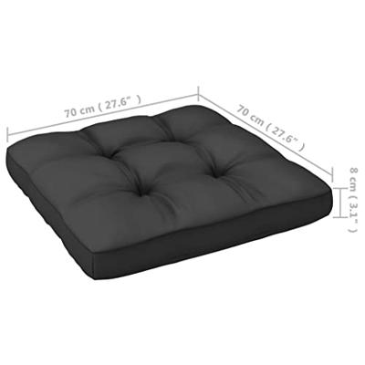 Tuinvoetenbanken 2 st met kussens massief grenenhout - thumbnail