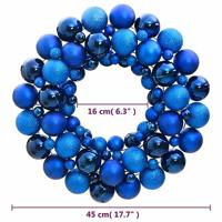 VidaXL Kerstkrans 45 cm polystyreen blauw - thumbnail
