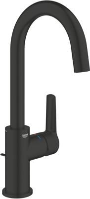 Grohe QuickFix Start L-size wastafelkraan met trekwaste mat zwart