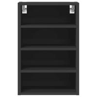 Hangkast 40x29,5x60 cm bewerkt hout zwart - thumbnail