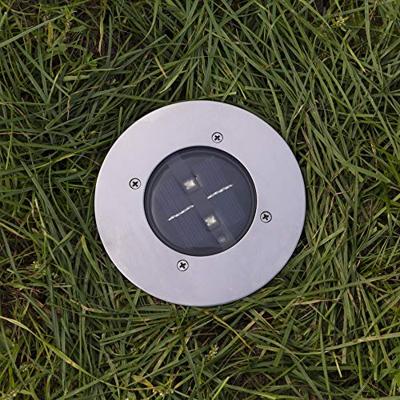 Ranex RA-5000197 Carlo Ronde Solar LED Grondspot RVS/Glas - thumbnail