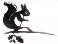 Geluksdier eekhoorn metaal - thumbnail