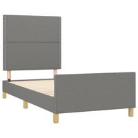 Bedframe zonder matras 90x190 cm stof donkergrijs - thumbnail
