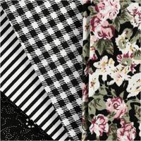 Creativ Company Patchwork stof zwart 45x55cm, 4st. - thumbnail