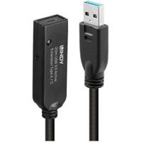 LINDY USB-kabel USB 3.2 Gen1 (USB 3.0 / USB 3.1 Gen1) USB-A stekker, USB-C bus 20.00 m Zwart 43375 - thumbnail