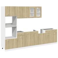 7-delige Keukenkastenset Lyon bewerkt hout sonoma eikenkleurig - thumbnail
