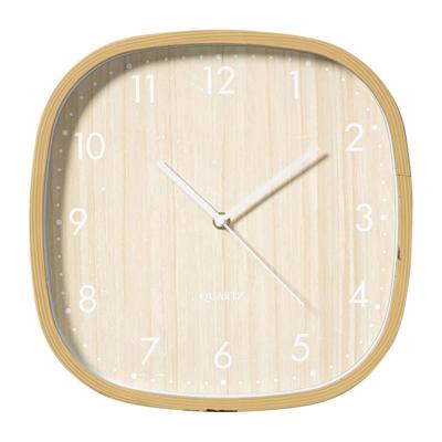 Wandklok houtlook - bruin - ø30 cm