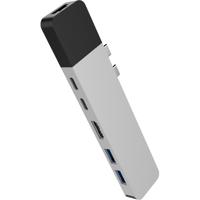 Hyper - HyperDrive NET 6-in-2 hub voor USB-C voor MacBook Pro/Air - HDMI 4K60Hz HDR, USB-C 40Gbps 100W PD, USB-C 5Gbps 60W PD, 2x USB-A 3.0, Gigabit Ethernet - zilver - thumbnail
