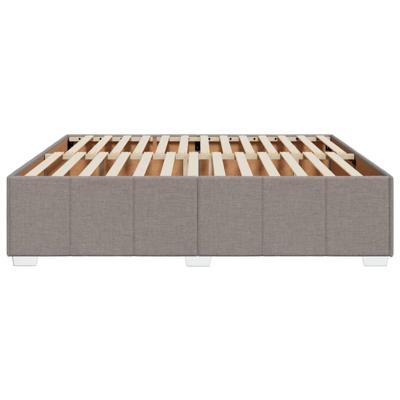 Bedframe zonder matras stof taupe 200x200 cm Bedframe zonder matras stof taupe 200x200 cm