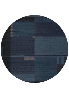 Jackie And The Fish - Frauhaus In the Navy Rond - Rond 200 cm Vloerkleed Jackie And The Fish - Frauhaus In the Navy Rond - Rond 200 cm Vloerkleed