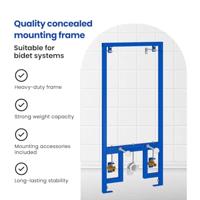 VidaXL Badkamer muursteun blauw 50 x 3 x 112 cm - thumbnail